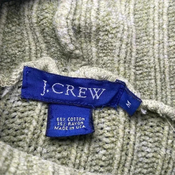 Crew Sweater Turtle Neck Large Pullover Women's Knit Size Sleeve Green - Picture 3 of 7